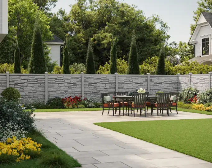 Roseville SimTek fence installation with durable privacy design